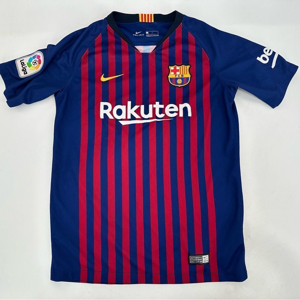 FC Barcelona Jersey Nike Rakuten Dri-Fit FCB Youth Large Blue Red 2018